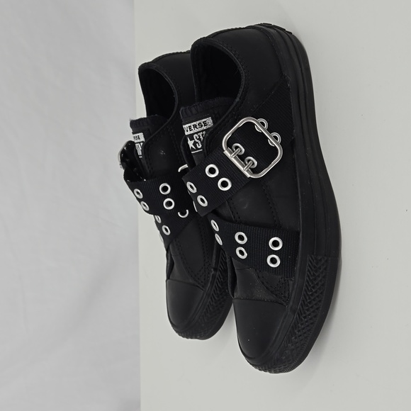 Convers Chuck Taylor All Star Punk Strap Slip On Low Top Women's Black Size 5 - Picture 6 of 9